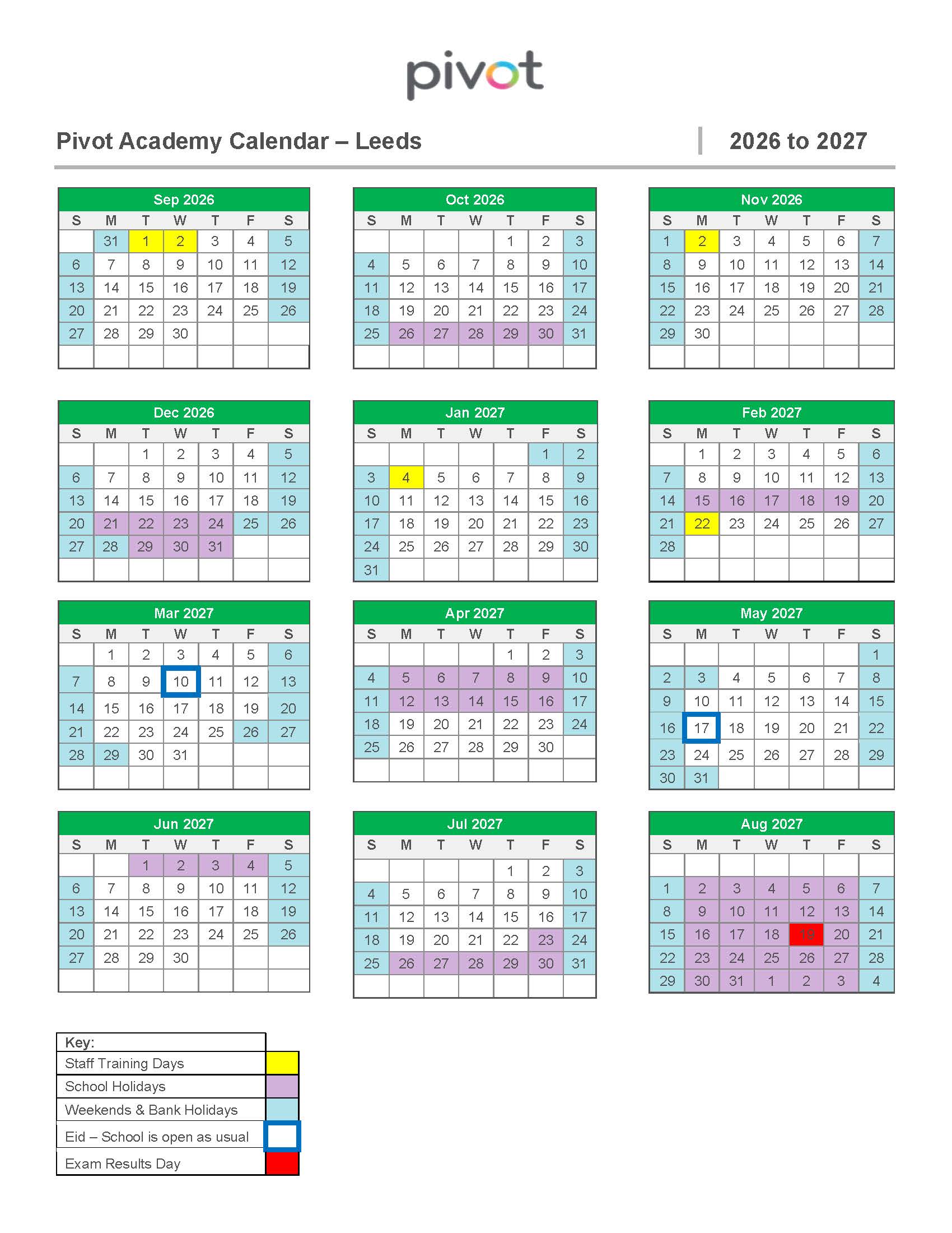 Kirkless Acadamies Term Dates