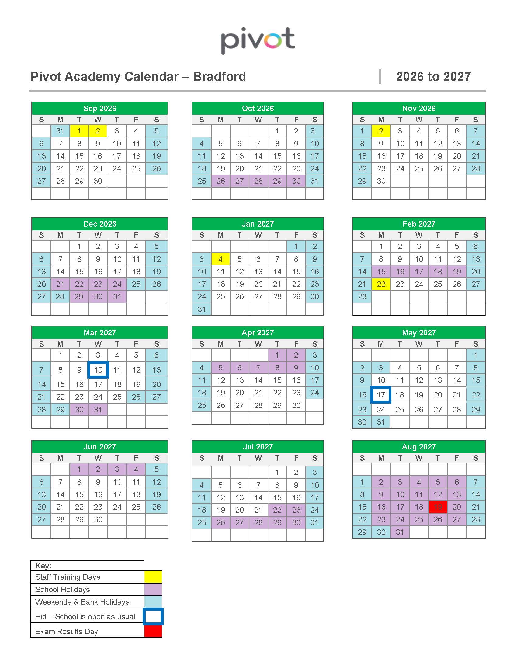 Kirkless Acadamies Term Dates