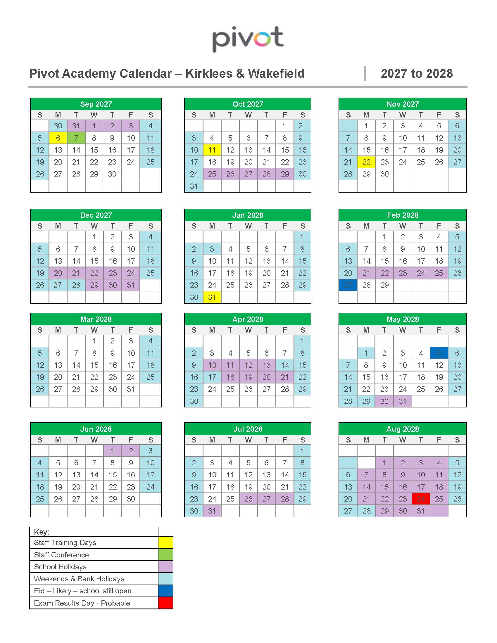 Kirkless Acadamies Term Dates